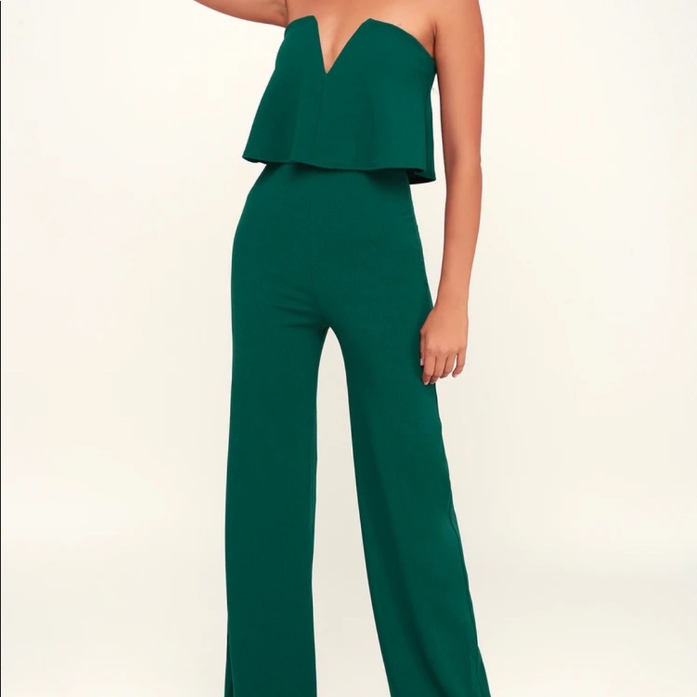 Lulus Emerald Green Jumpsuit size M